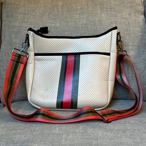 Green, Red and Cream Crossbody
